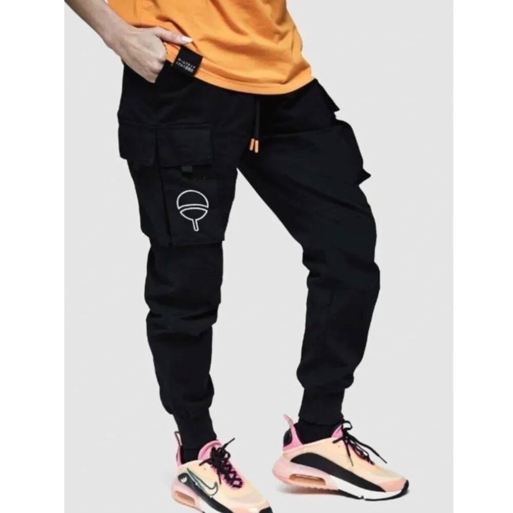 NEW! Team Liquid x Naruto vs Sasuke Mens S Shippuden Cargo Joggers Anime Japan